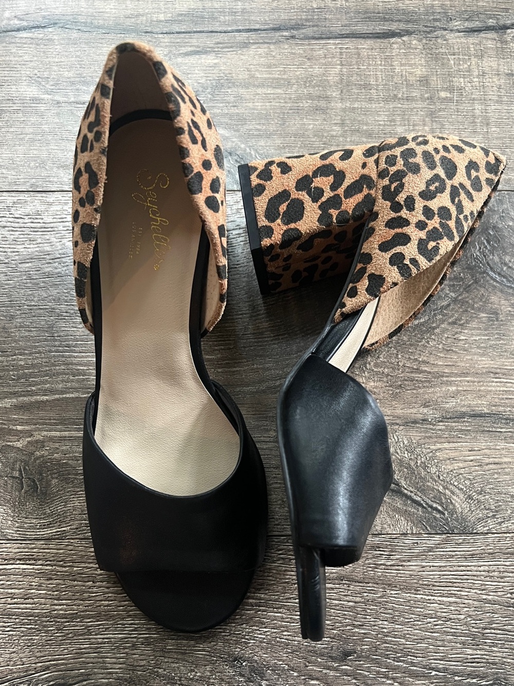 NWT Seychelles Shabby Chic Leopard Suede Heels - size 7
